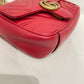 Gucci Red Leather Mini Marmont Shoulder Bag Sku# 80275