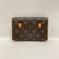 Louis Vuitton Monogram Coated Canvas Florentine No Strap Pochette Clutch Sku# 80169