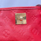 Louis Vuitton Red Monogram Empreinte Leather Citadine Bucket Tote With Pouch Sku# 80274