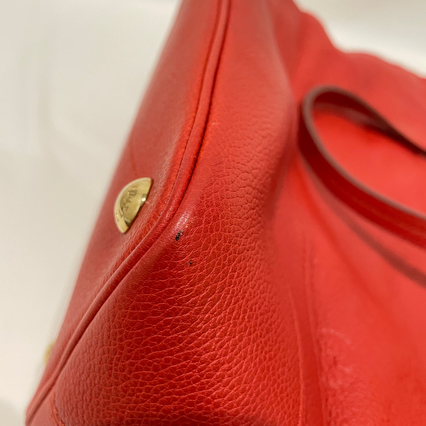 Louis Vuitton Red Monogram Empreinte Leather Citadine Bucket Tote With Pouch Sku# 80274