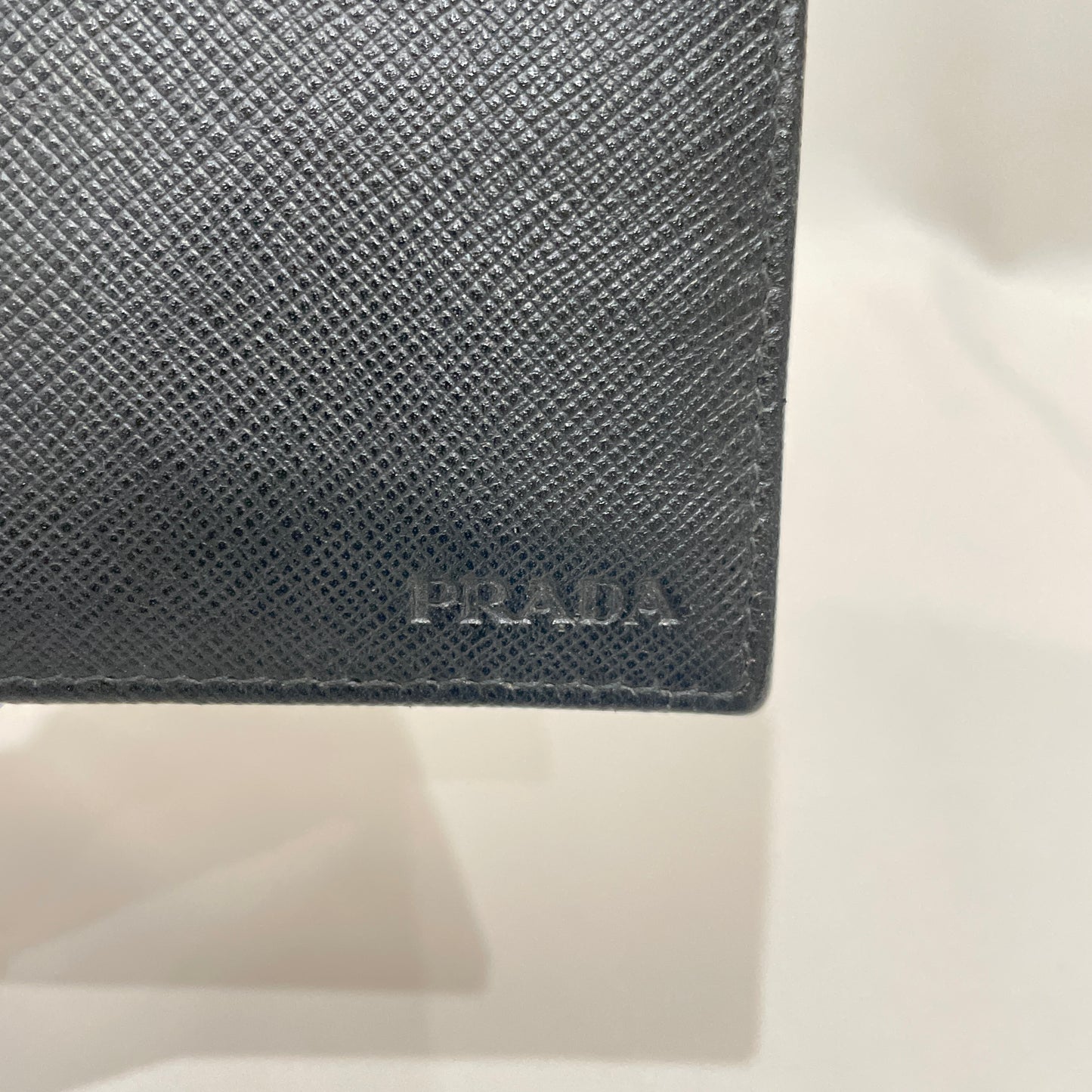 Prada Black Leather Bifold Wallet  Sku# 80283