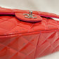 Chanel Orange Pink Patent Leather Jumbo Double Flap Shoulder Bag Sku# 79691