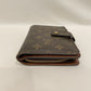 Louis Vuitton Monogram Coated Canvas Porte Papier Zip Wallet Sku# 80358