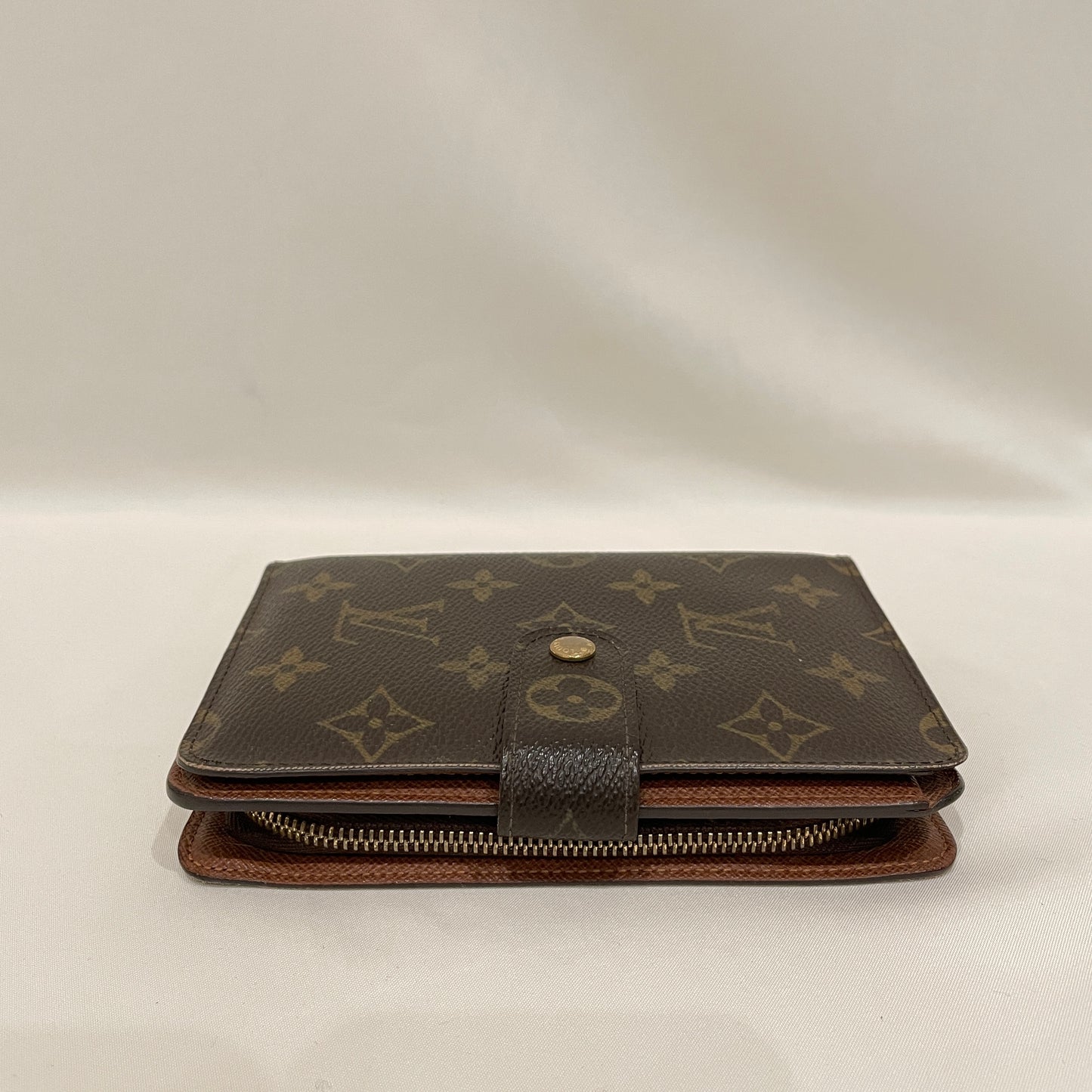 Louis Vuitton Monogram Coated Canvas Porte Papier Zip Wallet Sku# 80358