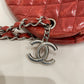 Chanel Red Varnished Leather Bowling Shoulder Bag Sku# 80269