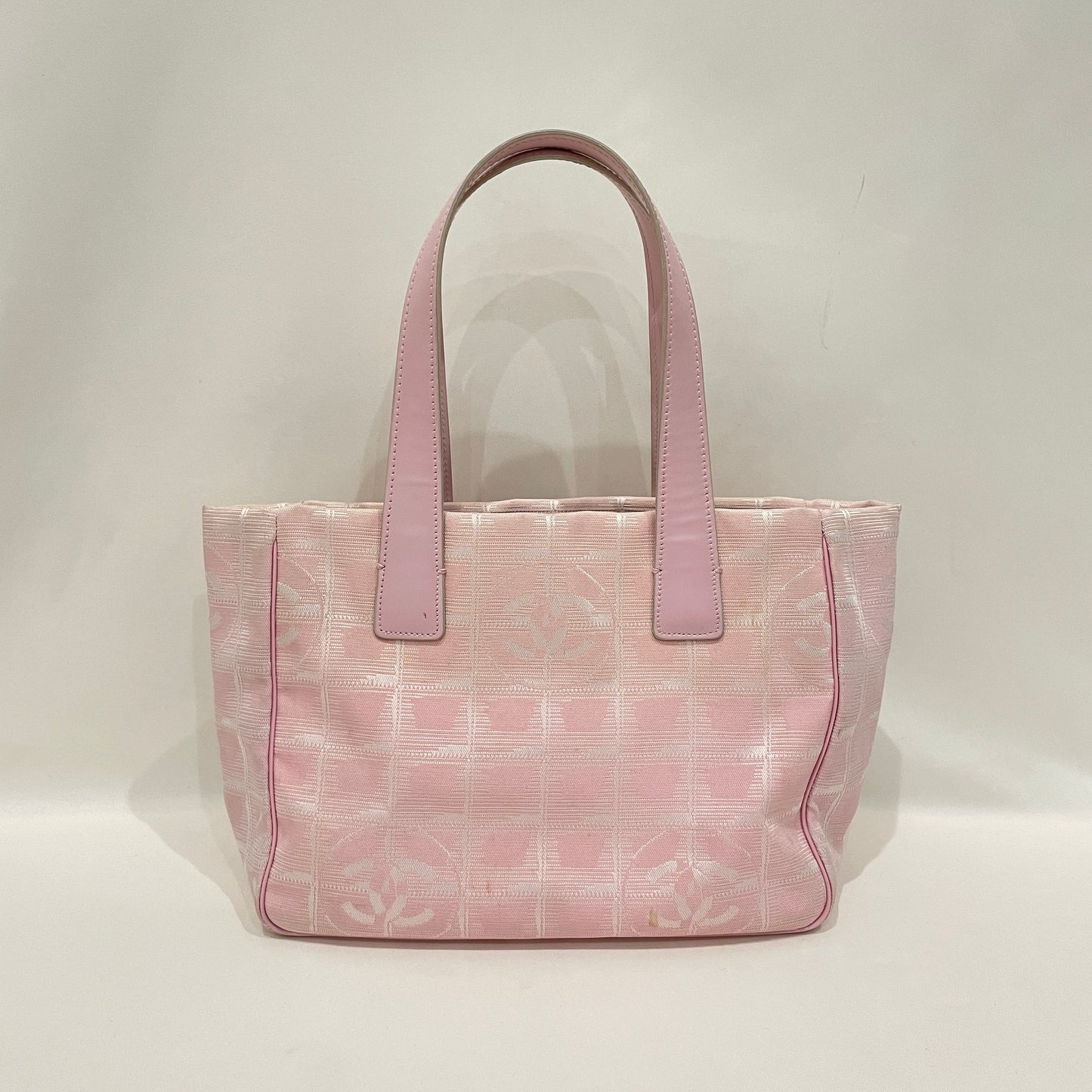 Chanel Pink Nylon Small Travel Line Tote Sku# 80335