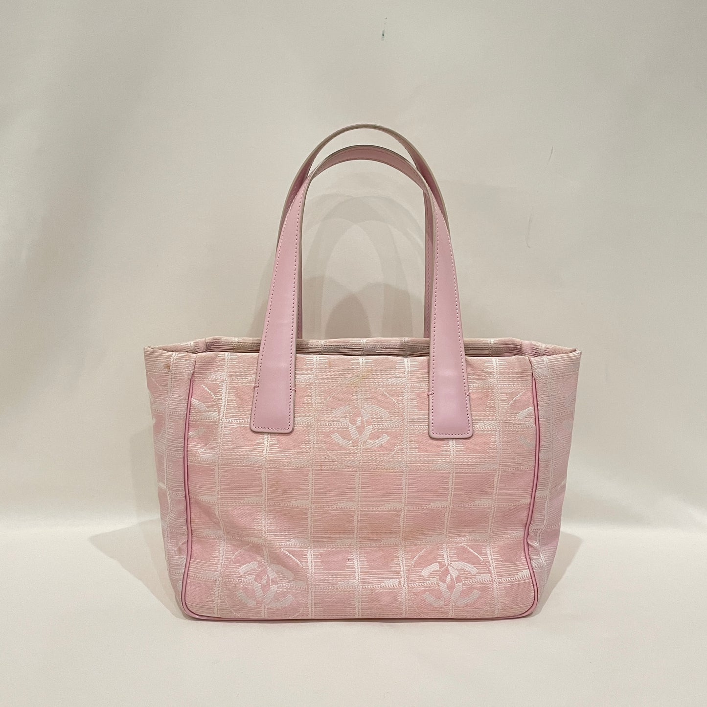 Chanel Pink Nylon Small Travel Line Tote Sku# 80335