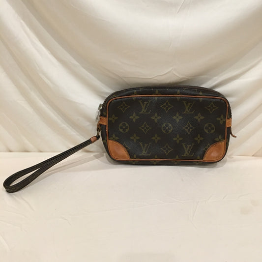 Louis Vuitton Monogram Coated Canvas Marly Dragonne PM Clutch Sku# 71448