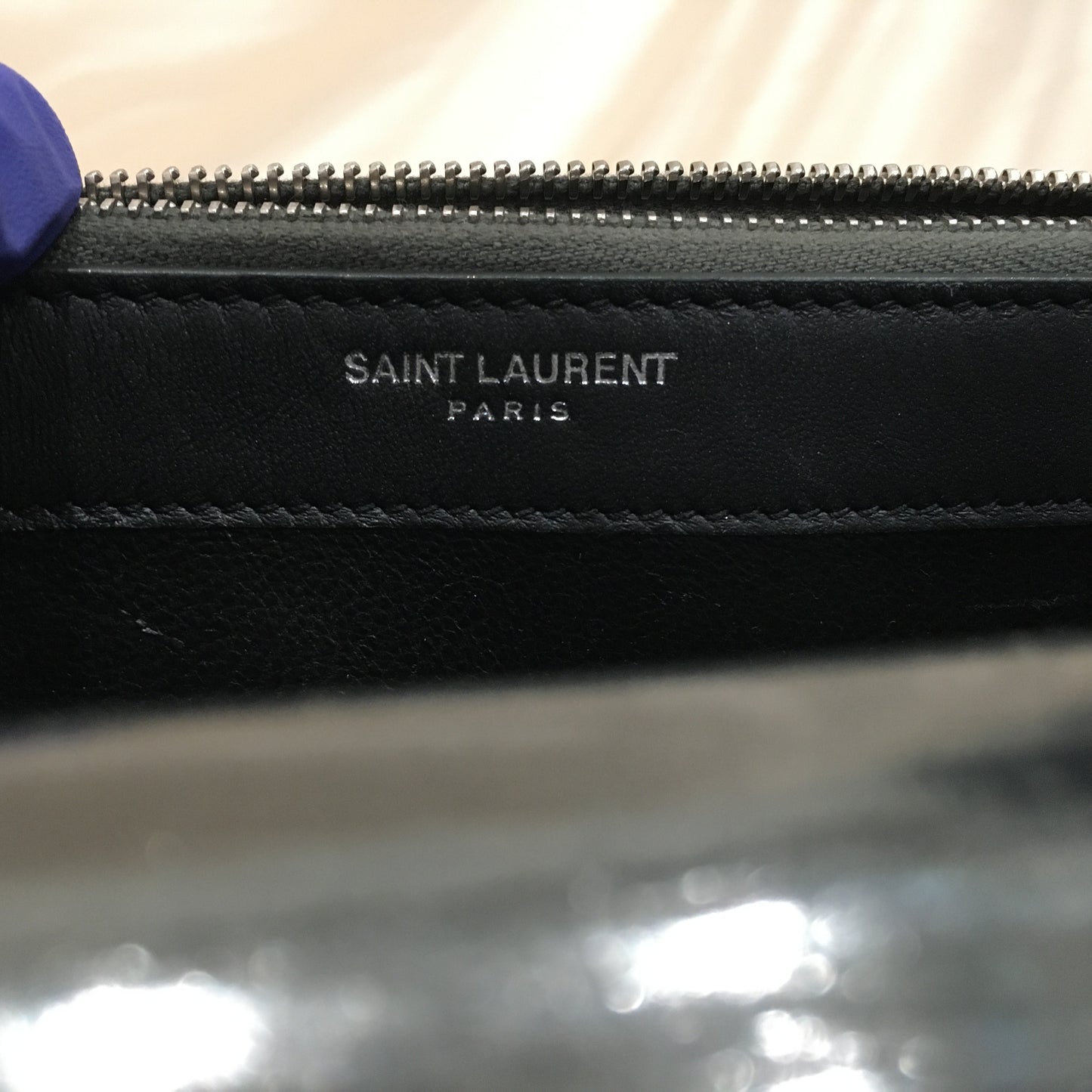 Yves Saint Laurent Sliver Leather Small Kate Crossbody Bag Sku# 70577