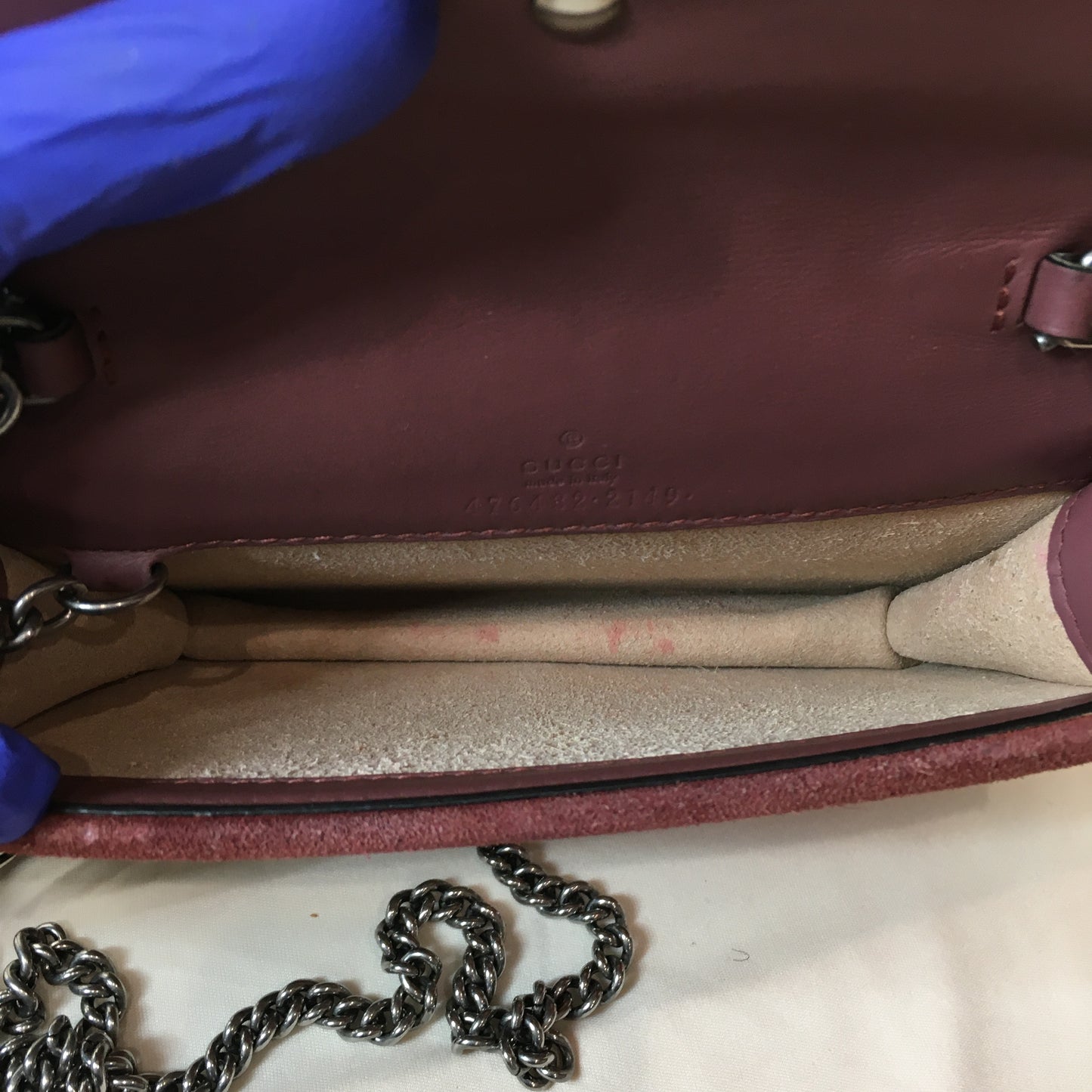 Fendi Silver Pink Fur Bag Charm Sku# 68855