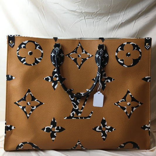 Louis Vuitton Jungle Coated Canvas Onthego GM Shoulder Bag Sku# 71936