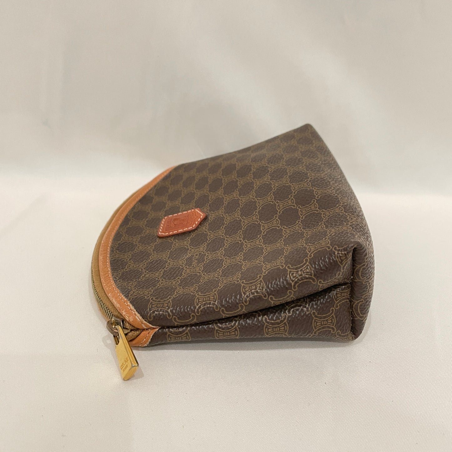 Celine Brown Macadam Zip Coin Case  Sku# 80438