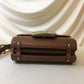 Valentino Brown Leather V Logo Shoulder Bag Sku# 68881