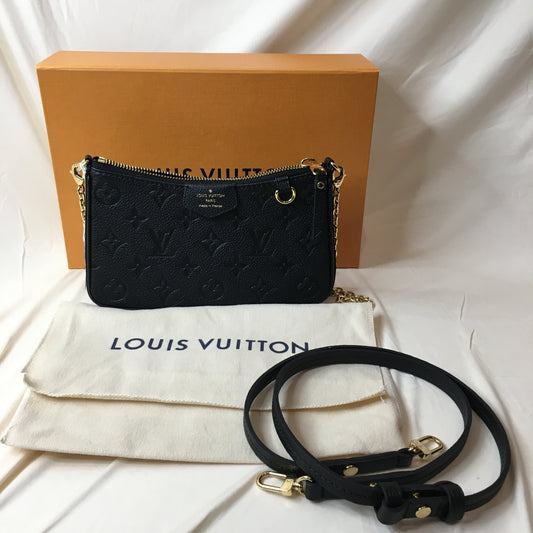 Louis Vuitton Black Monogram Empreinte Easy Pouch Top Handle Bag Sku# 71905
