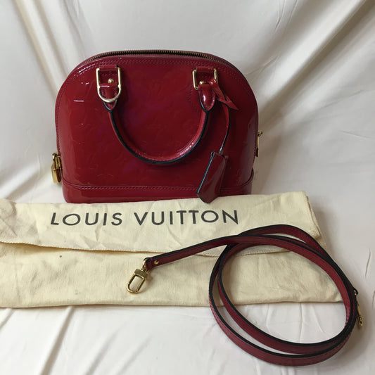 Louis Vuitton Fuchsia Vernis Alma BB with Strap Crossbody Bag Sku# 71929
