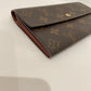 Louis Vuitton Monogram Canvas Sarah Long Wallet  Sku# 80495