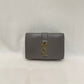 Yves Saint Laurent Grey Leather Wallet Sku# 80365