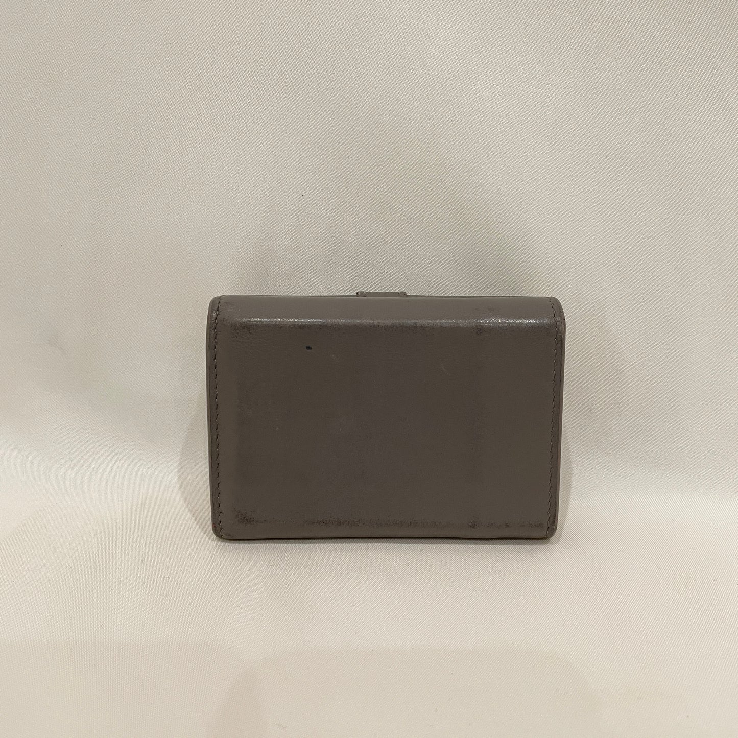 Yves Saint Laurent Grey Leather Wallet Sku# 80365