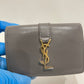 Yves Saint Laurent Grey Leather Wallet Sku# 80365