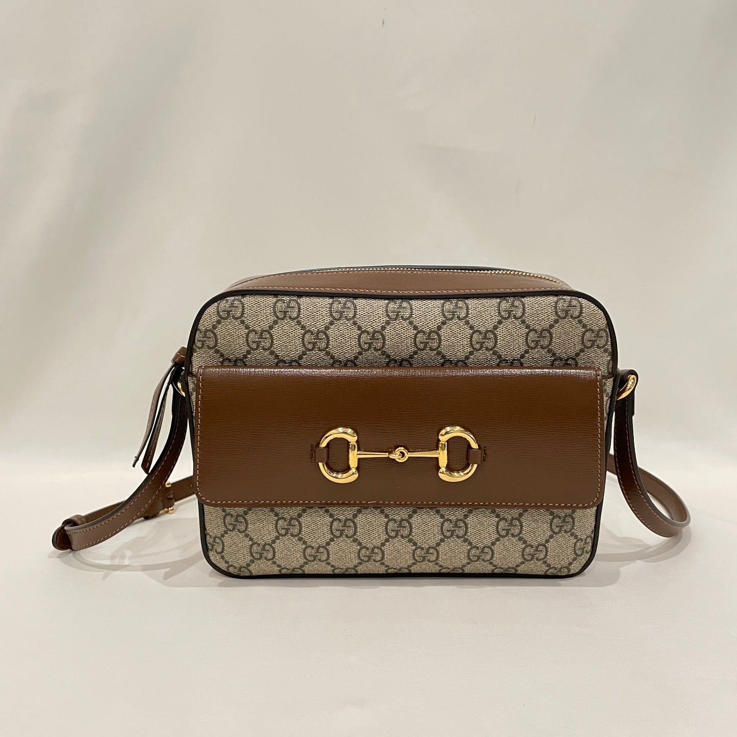 Gucci Brown Small Horsebit 1955 Shoulder Bag Sku# 80521