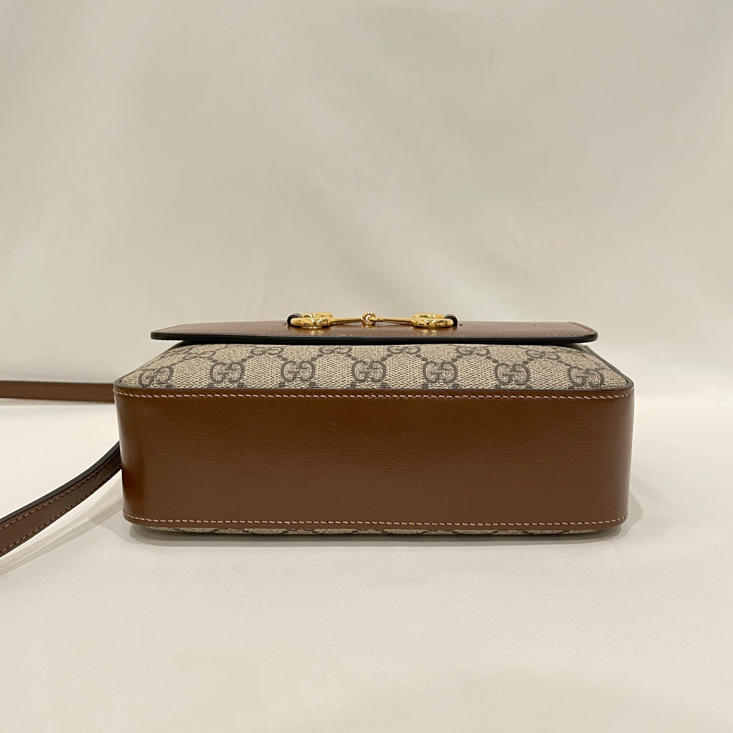 Gucci Brown Small Horsebit 1955 Shoulder Bag Sku# 80521