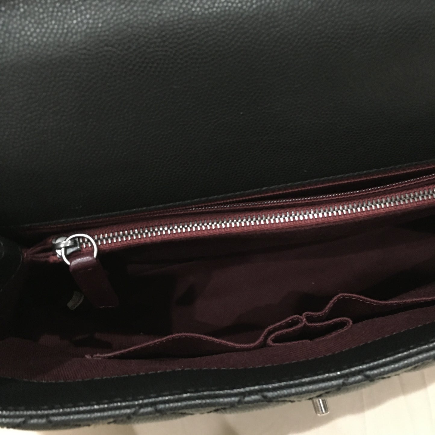 Chanel Black Caviar Coco Handle Medium 2-ways Shoulder Bag Sku# 70635