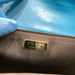 Prada Blue Black City Calfskin Saffiano Cahier Shoulder Bag Sku# 79974