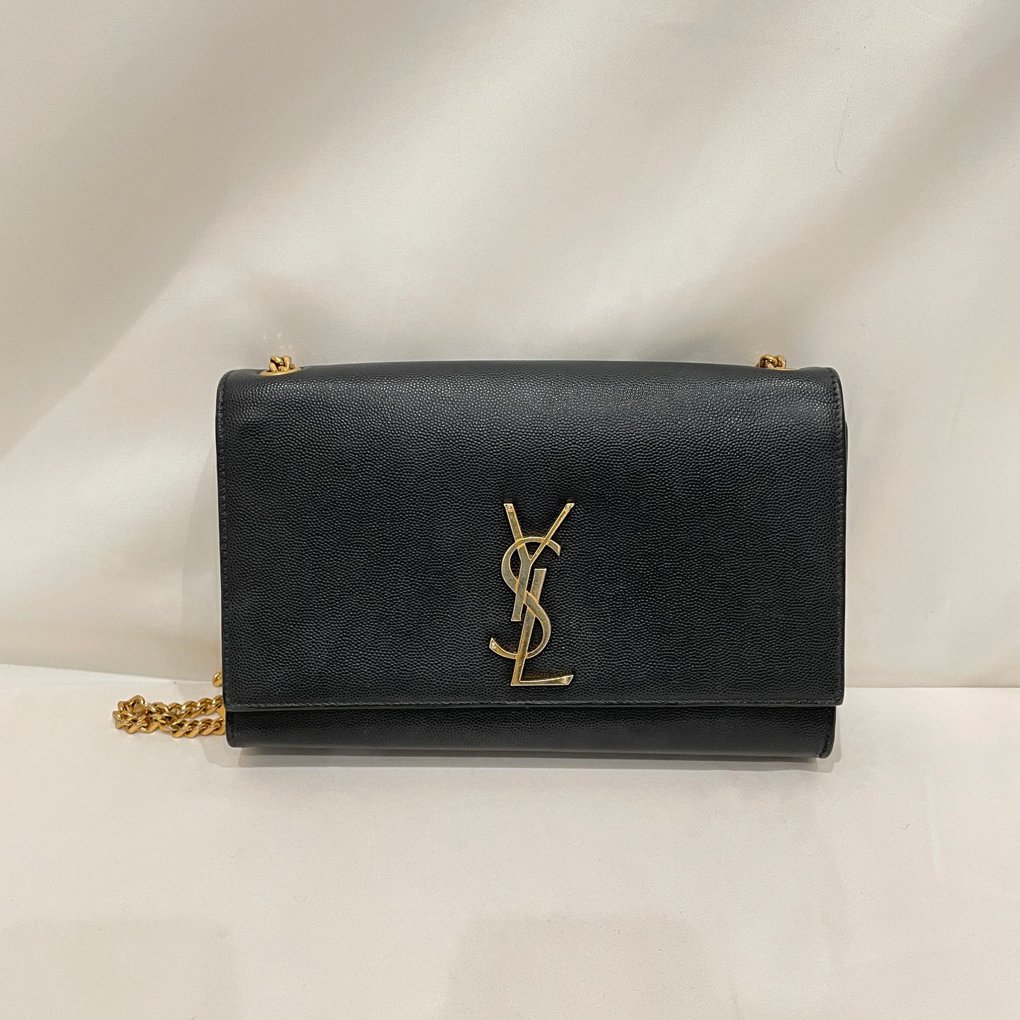 Yves Saint Laurent Black Leather Kate Shoulder Bag Sku# 80417