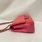 Chanel Pink Patent Medium Double Flap Shoulder Bag Sku#80763