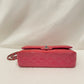 Chanel Pink Patent Medium Double Flap Shoulder Bag Sku#80763