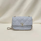 Chanel Blue Leather Chain Shoulder Bag Sku#80528