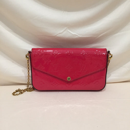 Louis Vuitton Pink Vernis Felicie Full Set Crossbody Bag Sku# 72003