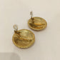 Chanel Gold Matelasse CC Clip On Earrings Sku# 72557