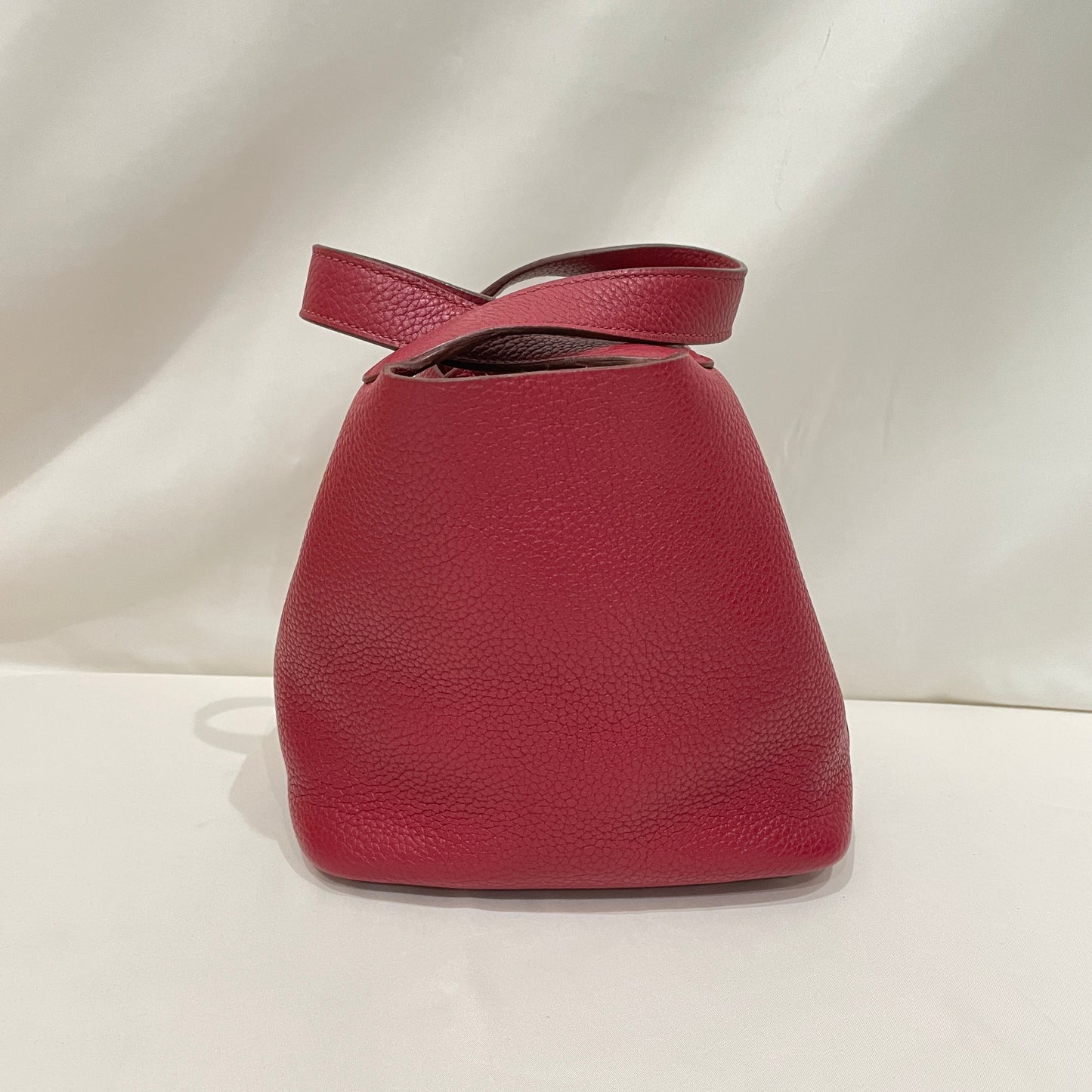 Hermes Red Leather Picotin 18 Handbag Sku#80292