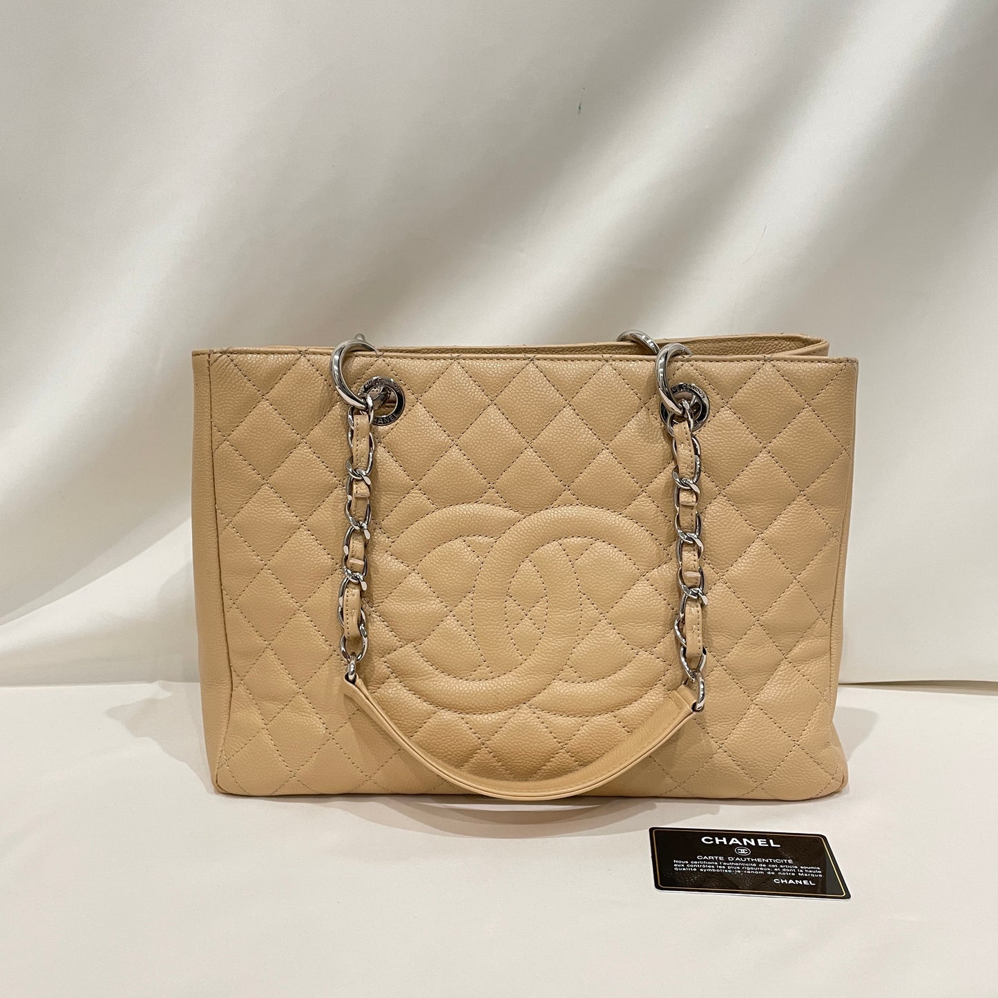 Chanel Beige Caviar Medium GST Tote Sku# 80830