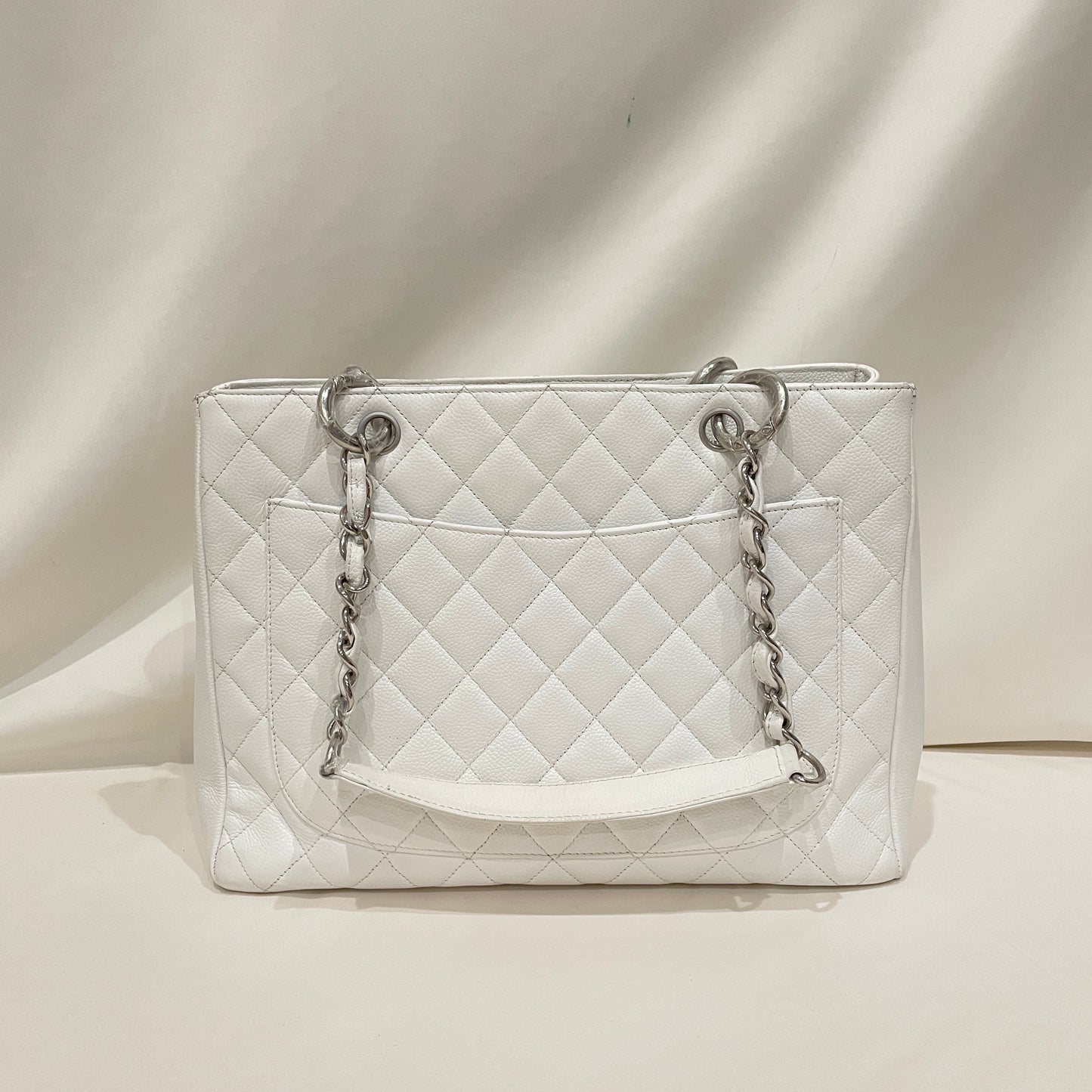 Chanel White Caviar Medium GST Tote Sku# 80832