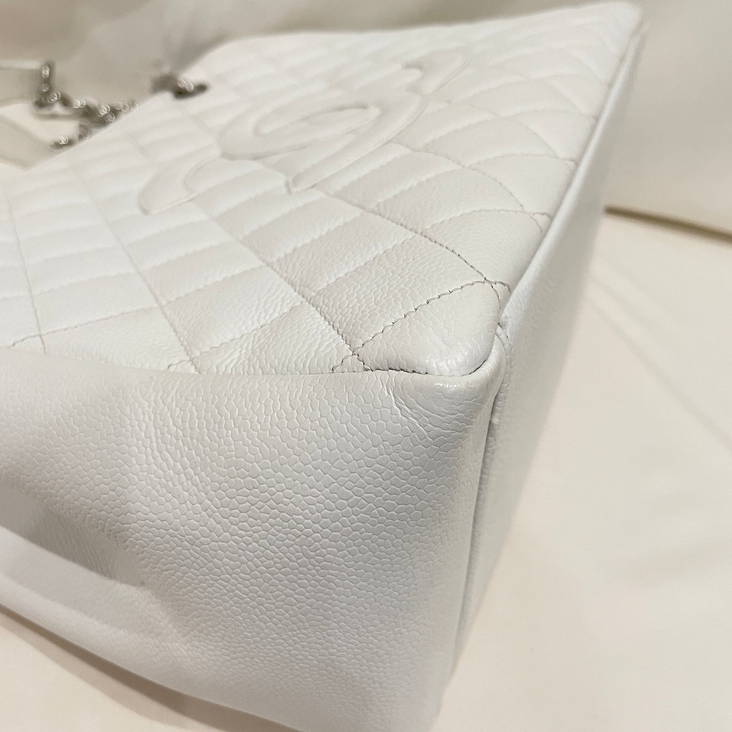 Chanel White Caviar Medium GST Tote Sku# 80832