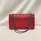 Chanel Red Leather 2.55 Reissue Double Flap Shoulder Bag Sku# 80825