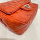 Chanel Orange Patent Small Single Flap Shoulder Bag Sku# 80845