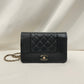 Chanel Black Calfskin Gold Hardware Mademoiselle Wallet On Chain Sku# 80840