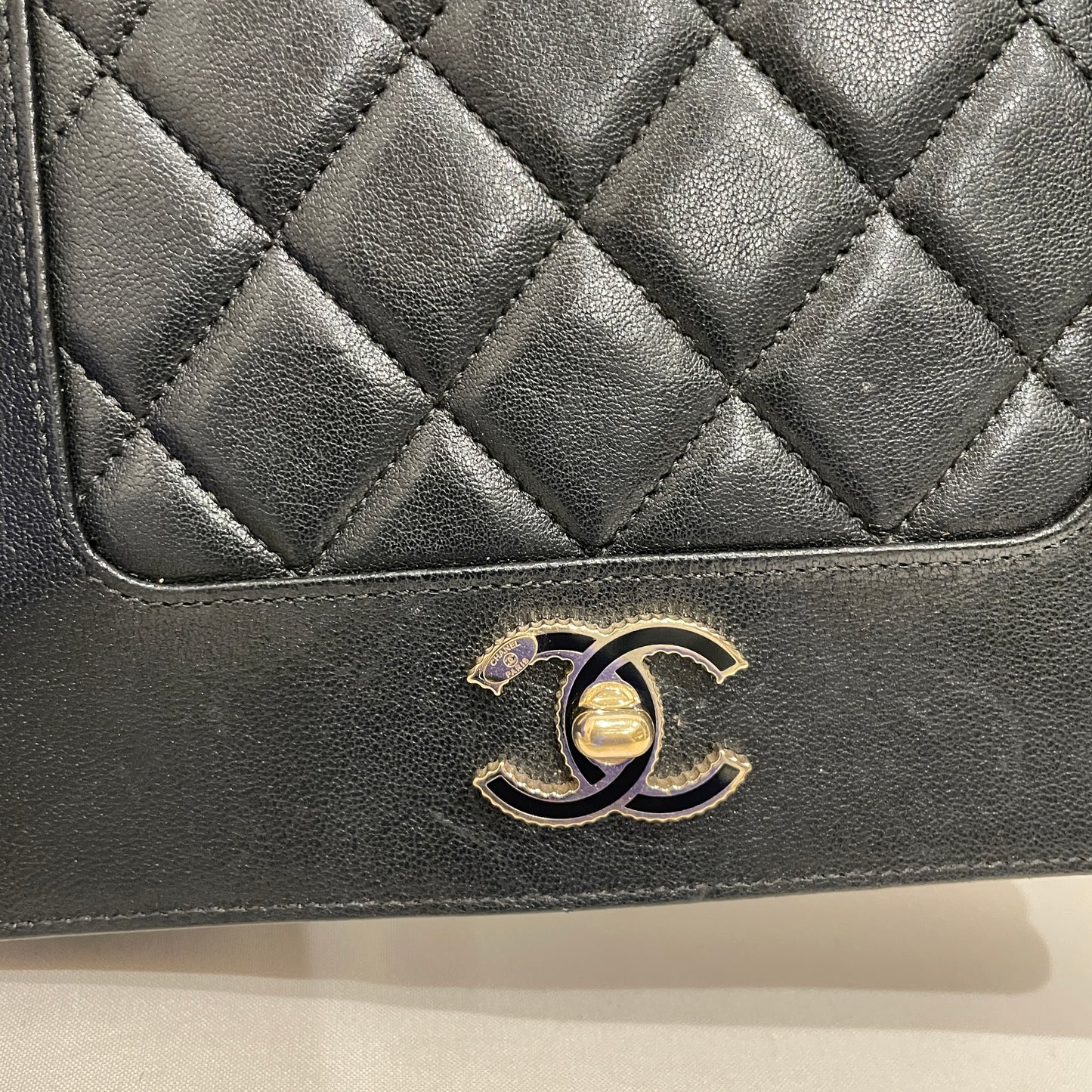 Chanel Black Calfskin Gold Hardware Mademoiselle Wallet On Chain Sku# 80840