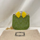 Gucci Green GG Crystal Fabric Runway with Bow Crossbody Bag Sku# 79951