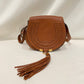 Chloe Brown Leather Marcie Saddle Shoulder Bag Sku# 80918