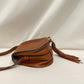 Chloe Brown Leather Marcie Saddle Shoulder Bag Sku# 80918