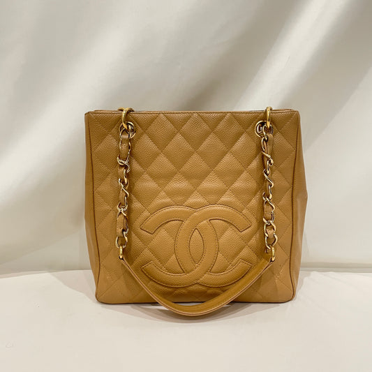 Chanel Beige Caviar PST Tote Sku# 80835