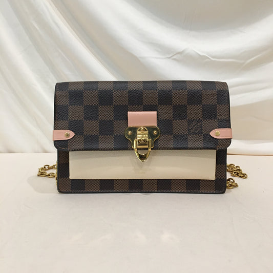 Louis Vuitton Damier Coated Canvas Vavin Wallet On Chain Crossbody Bag Sku# 70841