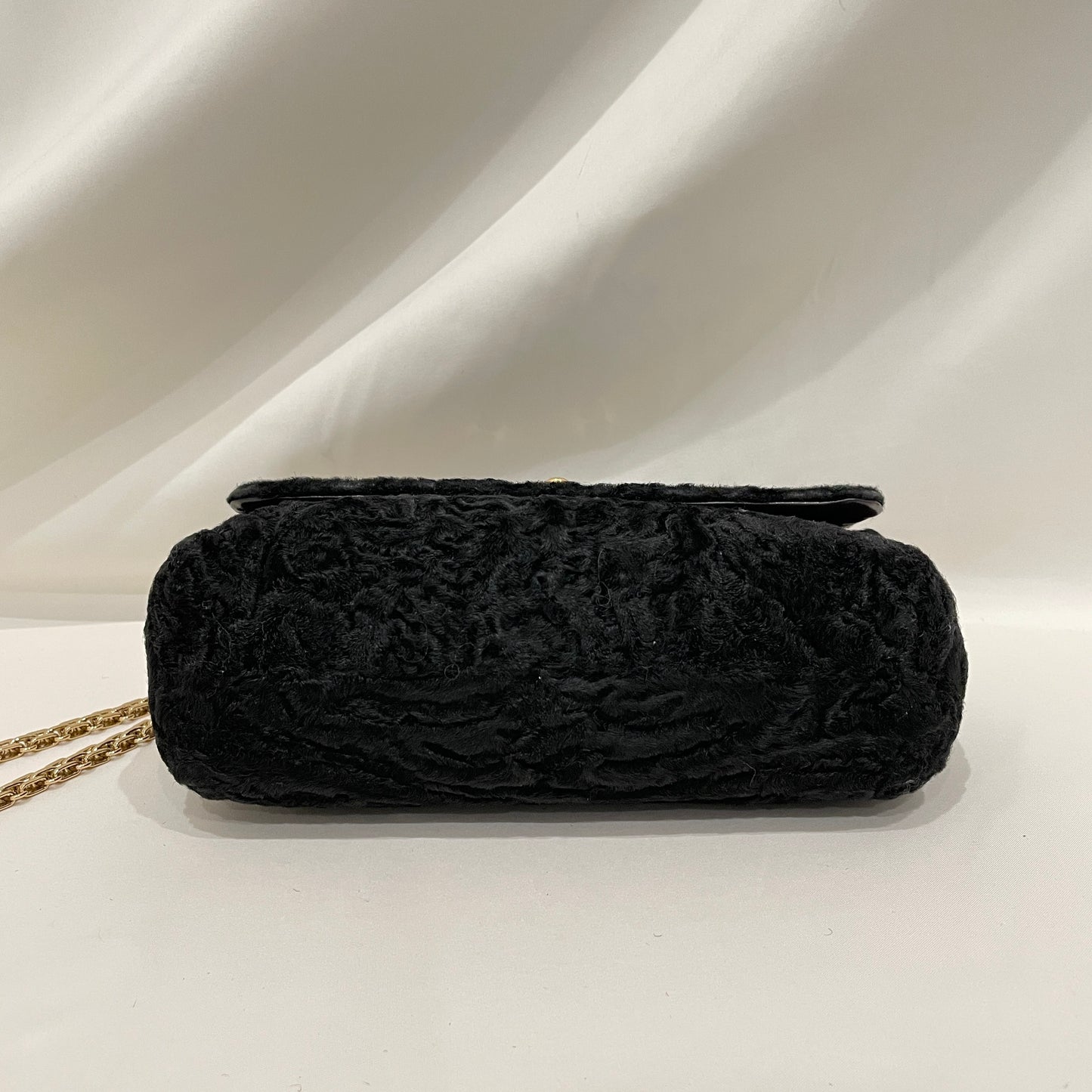 Chanel Black Persian Lamb Single Flap Bag SKU# 80875