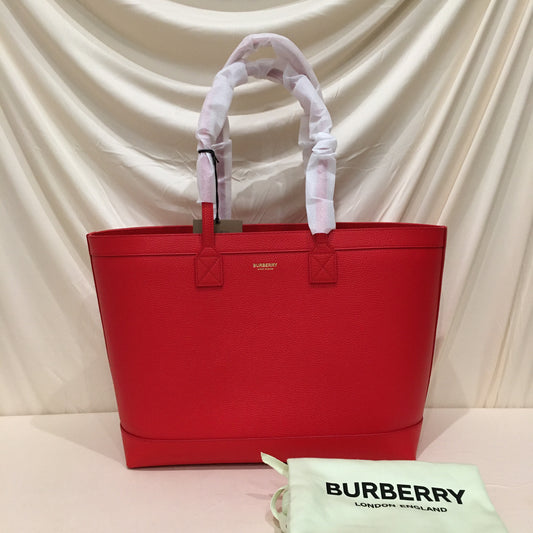 ***Brand New With Tag*** Burberry Red Leather Tote Sku# 00001