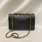 Chanel Black Calfskin Medium Double Flap Shoulder Bag SKU# 80843