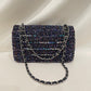 Chanel Multicolor Tweed Medium Classic Double Flap Shoulder Bag SKU# 80898